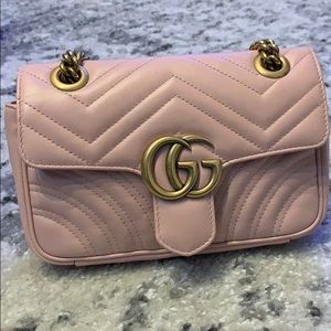 Gucci GG Marmont Small Matelassé in Pink 💗